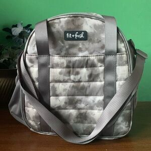 *Clearance-Final* Fit + Fresh Gray Cloud Camo 4-Strap Bag